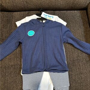 Gerber Blue Jacket and Cream Pants Set